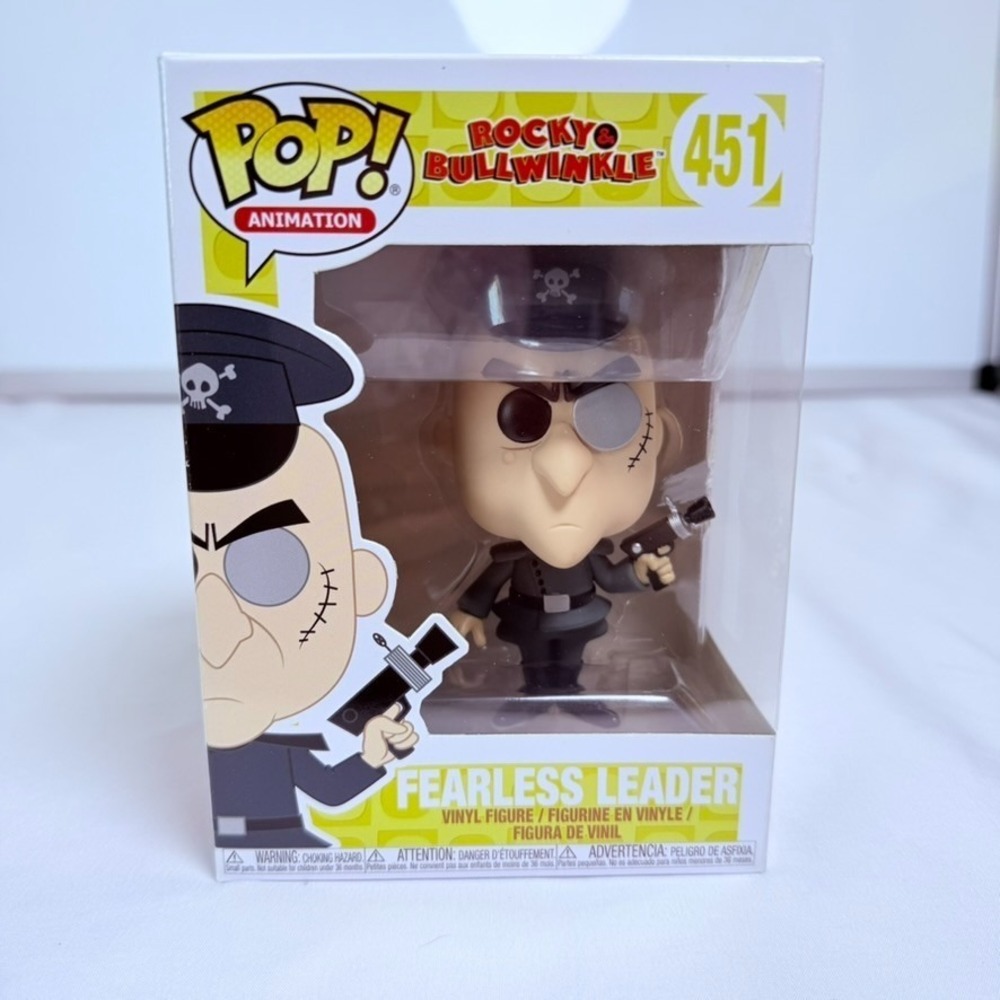 Funko Pop Animation Rocky & Bullwinkle Fearless Leader 451 Vinyl Figure Vaulted